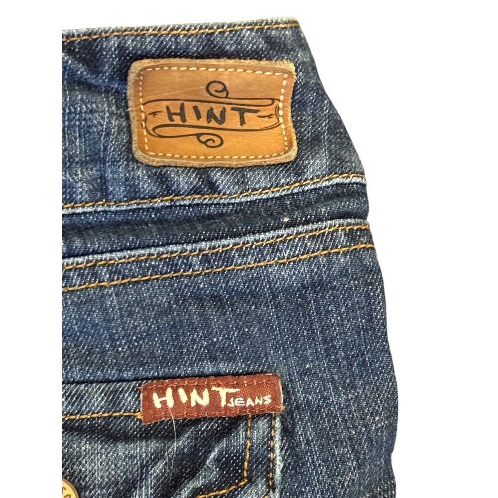 vintage Hint Jeans Distressed Denim Cargo Capri Pants Ankles Size 0 - Picture 8 of 8